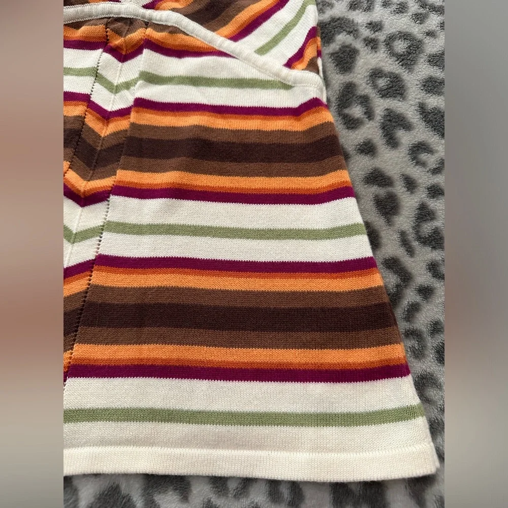 2006 Gymboree Striped Sweater Tank Top in Cream Size 9